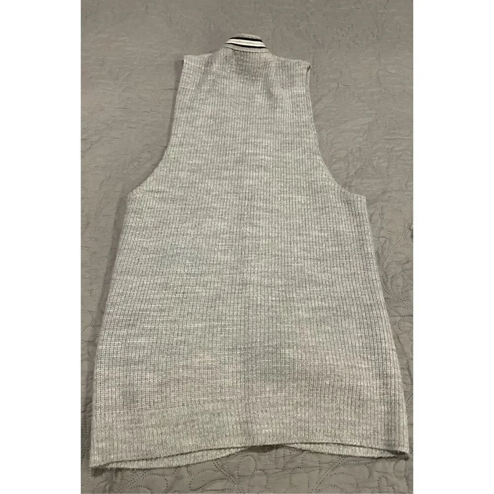 Orlon Campus Luxury Line Vintage Gray Acrylic Vest Small